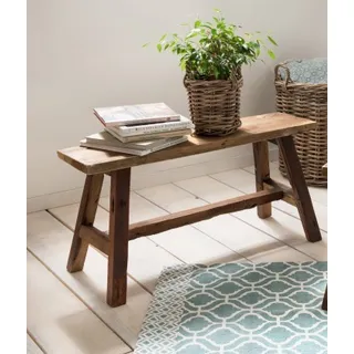 Faktorei Deko-Bank groß naturrecyceltes Holz 90x45x25 cm