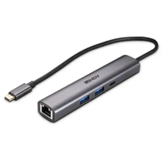 Lindy USB 3.2 Gen 2 Multiport Hub Dunkelgrau