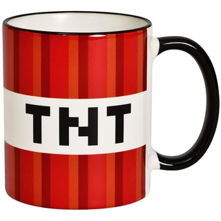 Elbenwald Tasse TNT Block Rundumdruck für Minecraft Fans 320ml Keramik rot