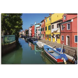 Artland Wandbild »Bunte Gebäude auf Insel Burano Venedig«, Bilder von Booten & Schiffen (1 Stück), in vielen Größen & Produktarten - Alubild/Outdoorbild, Leinwandbild, Poster, Wandaufkleber/Wandtattoo auch für Badezimmer geeignet Artland bunt