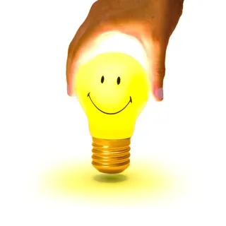 suck uk ltd (sas) Suck UK Smiley-Gesichtlampe, Schnurlose Kinderlampe, USB-Wiederaufladbare Nachtlicht, Niedliche Smiley-Lampe und Mädchen-Schlafzimmer-Zubehör, Neuartige Lampe