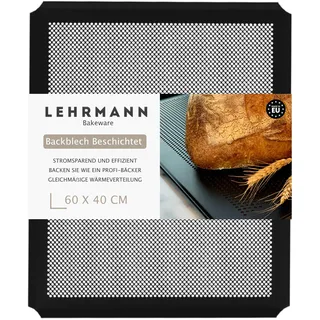 LEHRMANN Lochblech 60 x 40 cm mit Antihaftbeschichtung Backblech perforiert Kuchenblech Baguetteblech Pizzablech Kompatibel/Ersatz MIWE WIESHEU WACHTEL