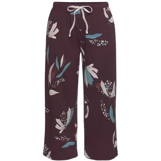 s.Oliver Damen Pyjamahose bordeaux-geblümt Gr.36/38