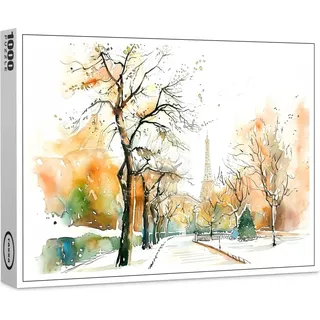 raxxa Premium-Puzzle "Watercolor Berlin Funkturm Autumn", 1000 Teile