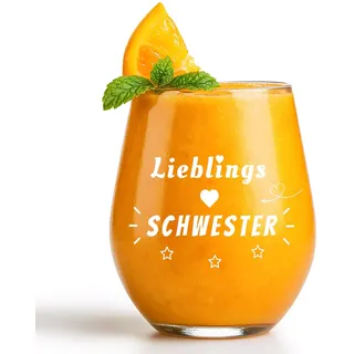 420 Ml Beste Schwester Geschenk Graviertes Weinglas, Weinglas Mit Gravur Weihnachtsgeschenke Schwester, Personalisierte Geschenke Frauen, Geeignet Für Mutter, Freundin, Kollegen Oder Mehr