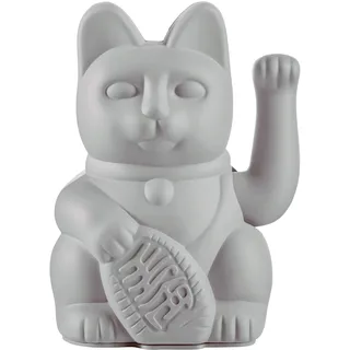donkey products - Lucky Cat Grey - graue Winkekatze | Japanische Glücksbringer Deko-Katze in stylischem matt-Farbton