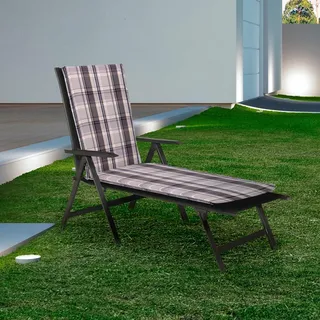 beo® Liegenauflage 195 x 62 x 8 cm beige kariert 1 St.