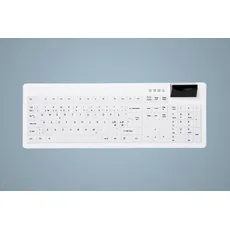 Active Key Hygiene Smart Card Desktop Keyboard Sealed USB Black/White (DE, Kabelgebunden), Tastatur, Schwarz, Weiss