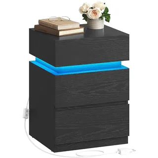 VASAGLE Nachtschrank Kailyn 40 x 35 x 55 cm Schwarz