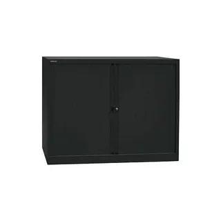 BISLEY Rollladenschrank schwarz 2 Fachböden 120,0 x 43,0 x 103,0 cm
