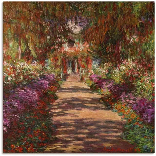 ARTland Claude Monet: »Weg in Monets Garten in Giverny. 1902«, Produkt:Leinwand, Größe (HxB):40x40 cm / Leinwand