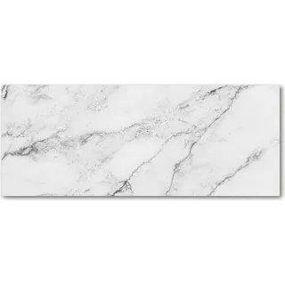Tulup® Küchenrückwand Spritzschutz aus Glas -125x50 -Spritzschutz auf gehärtetes Glas Deko Sonstige Marmor - Weiß