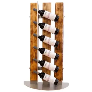BRANDMATT® Premium Weinständer für 6 Weinflaschen |1 Stück Weinregal | ca. 100 x 25 x 25cm | Handmade