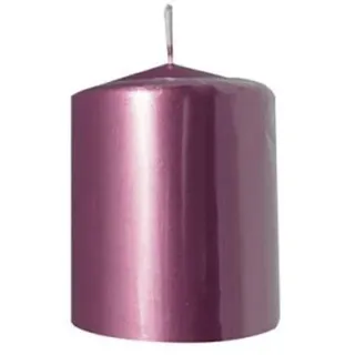 Nataluna Rosa Metal Stumpenkerze 7,5 x 10 cm, wie abgebildet