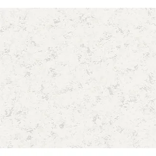 ascreation A.S.Creation Vliestapete Attractive Uni weiß grau B/L: ca. 53x1005 cm - weiß, grau