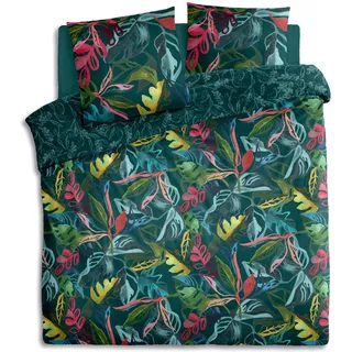 Bettwäsche "Selva" aus Baumwolle 240x220 cm - Atmosphera créateur d'intérieur - Blau