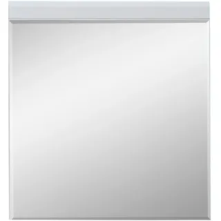 Livetastic Wandspiegel , Weiß , Holzwerkstoff , rechteckig , 80x87x2 cm , Facettenschliff , Garderobe, Garderobenspiegel