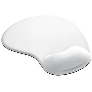Gel Mauspad ergonomische Handgelenkauflage - Office Komfort Mousepad - Handgelenkpolster Handauflage - Gelkissen Gelpolster - Maus und Tastatur - abwaschbar - für Computer Laptop Notebook - Weiss