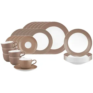SELTMANN WEIDEN Liberty Pure Colors Kombiservice 30-tlg. Cocoa Brown
