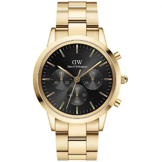 Daniel Wellington Iconic Chronograph Link Onyx Kautschuk 40 mm DW00100112