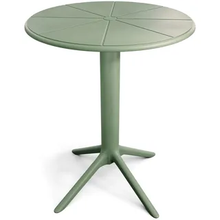 di volio Gartentisch DEGO - runder Outdoor Tisch für Balkon & Terrasse, Ø60 cm, wetterfest - grün - Grün
