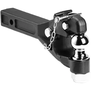 VEVOR Anhängerkupplung, 7256 kg Anhängelast, Bolzenhakenkupplung für 50,8 mm Anhängerkupplungshaken Militärempfänger, Kombination 50,8 mm Anhängerkupplungskugel, passend für 63,5-76,2 mm Lünettenring