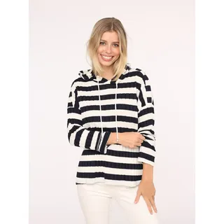 Zwillingsherz Hoodie »"Streifen"«, One Size, Kordelzug, Regular Fit, Kapuze, gestreift, blau