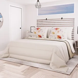 PETTI Artigiani Italiani - Bettwäsche, Braun, 170x260, Bettdecke, Quilt, Steppdecke, Tagesdecke, 100% Made in Italy