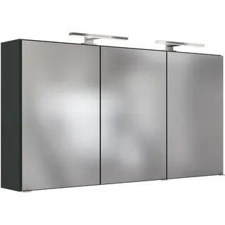 Held Spiegelschrank , Grau , Metall , 6 Fächer , 120x66x20 cm , Typenauswahl, individuell planbar , Badezimmer, Badmöbelsets & Badmöbelserien, Badmöbelserien