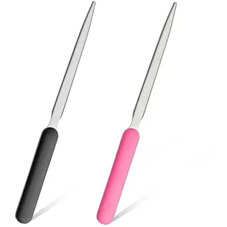 Funngy Brieföffner Edelstahl,2 PCS Metall Leichter Brieföffner Edel für Büro Edelstahl Brieföffner Leichter und Ergonomischer Metall-Brieföffner Edel für Büro Zuhause und Schulbedarf