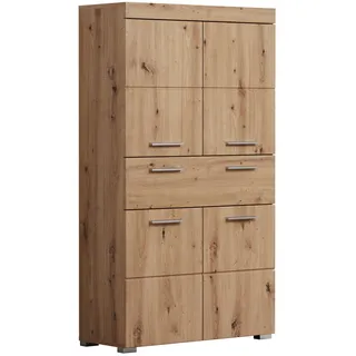 trendteam Amanda Hochschrank 73 x 130 x 31 cm Braun
