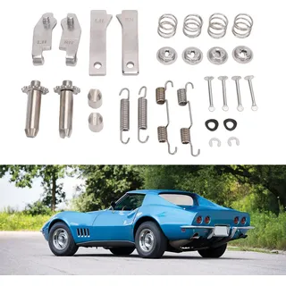 Edelstahl-Feststellbremsen-Hardware-Kit X4229, Ersatz für Chevy Corvette C2 C3 links und rechts 1965–1982