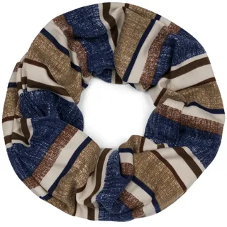 Loop STYLEBREAKER "Feinstrick Loop Schal Streifen", Damen, blau (dunkelblau, braun, beige), Obermaterial: 50% Viskose CV. 50% Polyester PES., Modisch, Modetücher Loop