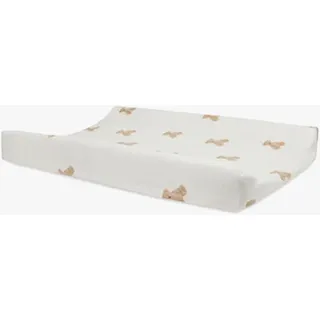 jollein Wickelauflagenbezug Jersey - Teddy Bear - 50x70cm - 100% Baumwolle - Bezug Wickelauflage - Teddy Bär Print