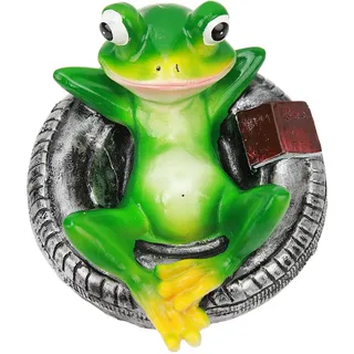 Frosch Teich Ornamente,Frosch Teich Ornament Figur Statue,Frosch Garten Ornament Figur Statue,Wasser schwimmenden Frosch Ornament,Wasser schwimmenden Frosch Garten Statue,Harz Wasser schwimmenden Teich Dekoration - Grün