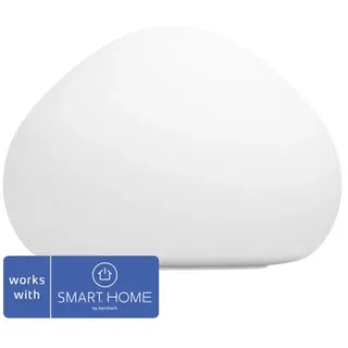 Philips Hue White ambience Wellner Tischleuchte weiß + Dimmschalter, Intelligente Tischleuchte, Bluetooth/Zigbee, Weiß, LED, Glas, E27 - Weiß