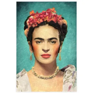 RBYK Ölgemälde Frida Kahlo Selbstporträt Leinwand Poster Wandkunst Dekor Druck Bild Gemälde für Wohnzimmer Schlafzimmer Dekoration 60 x 90 cm Rahmen:1