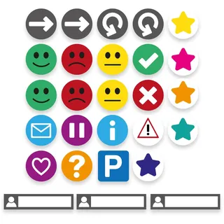 Magstick Whiteboard Zubehör Magnete I 27 Stück I DIN A4 Bogen I Magnettafel, Whiteboard, Pinnwand I mag286