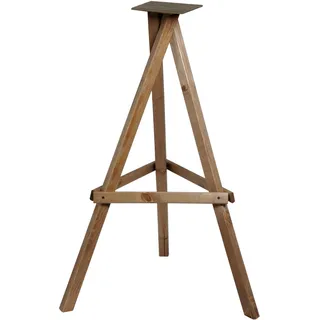 LUXUS-VOGELHAUS 33311e Vogelfutterhaus-Ständer - Ständer für Vogelhäuser aus Kiefernholz - Dreibein Futterhausständer lasiert -Vogelhausständer Bausatz - 60 x 60 x 90 cm - Dunkelbraun