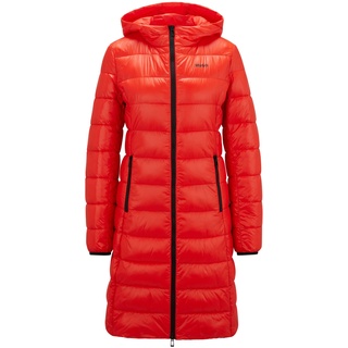 HUGO Damen Famalia-1 Wasserabweisende Regular-Fit Steppjacke aus recyceltem Gewebe Rot L