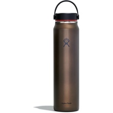 HYDRO FLASK - Leichte Trinkflasche 1180 ml (40oz) Trail Series - Vakuumisolierte, Wiederverwendbare Trinkflasche aus Edelstahl mit Auslaufsicherem Flex Deckel - Standard-Öffnung - BPA-frei - Obsidian