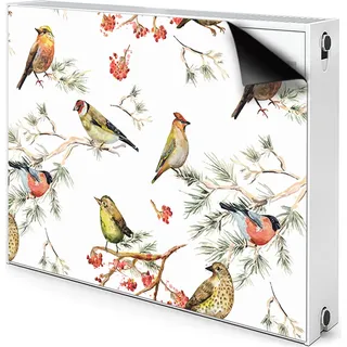 Magnet Heizkörperabdeckung Heizkörperverkleidung Verkleidung Abdeckung 80x60 cm - Vögel, auf, Zweige