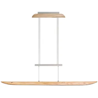 Waldwelt Led-Hängeleuchte , Holz , Asteiche , furniert , länglich , 18x80-160x120 cm , Made in Germany , höhenverstellbar, 4-fach schaltbar, Farbtemperaturwechsler , Nur In Filialen Erhältlich