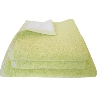 Dyckhoff Handtuch Set »Pure Natural Comb« Set 3 Stk. Frottier 2 Handtücher (50x100cm), 1 Duschtuch (70x140cm), grün