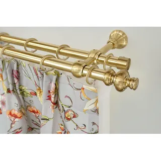 GARESA Vorhangstange 2-läufig Ø 20 mm 430 cm Gold