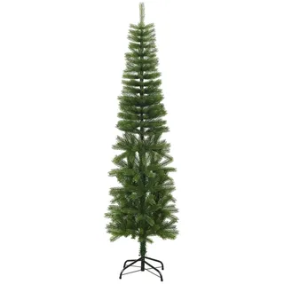 vidaXL Künstlicher Weihnachtsbaum mit Ständer Schlank 210 cm PE