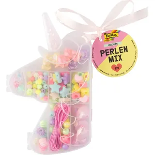 Folia Perlen-Set Unicorn mehrfarbig