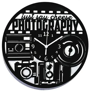 Instant Karma Clocks Fotografia2 Nero 30 cm Ø schwarz