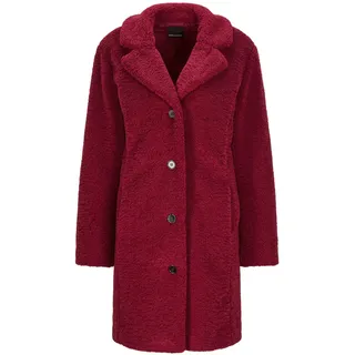 Winterjacke GOLDNER "Kuscheliger Teddymantel, Reverskragen", Damen, Gr. 48, orange (koralle), Obermaterial: 100% Polyester PES., Modisch, Jacken Winterjacke, Nahttaschen