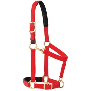 Weaver Leather Gepolstertes Halfter für Kinn und Hals, verstellbar, 2,5 cm durchschnittlicher Zugluft für Pferd oder Jährling, Rot